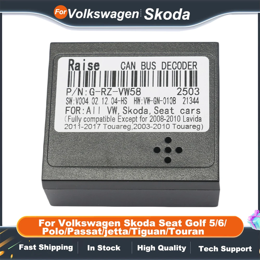 

Raise VW-RZ-08 VW-RZ-58 Canbus Box для Android Volkswagen Skoda Seat Golf 5/6/Polo/Passat/jetta/Tiguan/Touran DVD автомобильный плеер