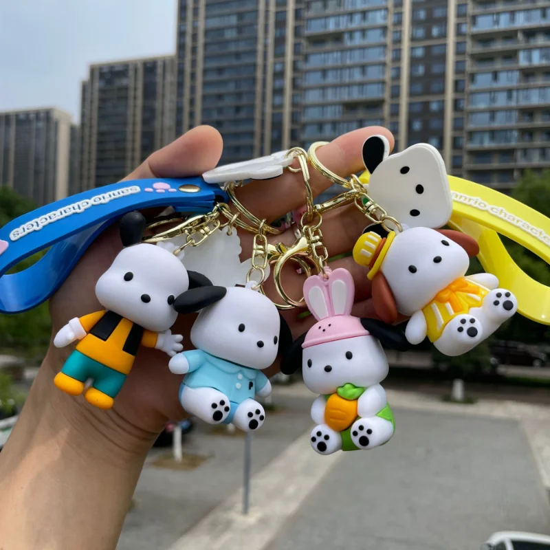 

Sanrio Pachacco Pvc Keychain Kawaii Anime Figure Soft Rubber Doll Toy Car Key Chain Bags Pendant Accessories Kids Gift