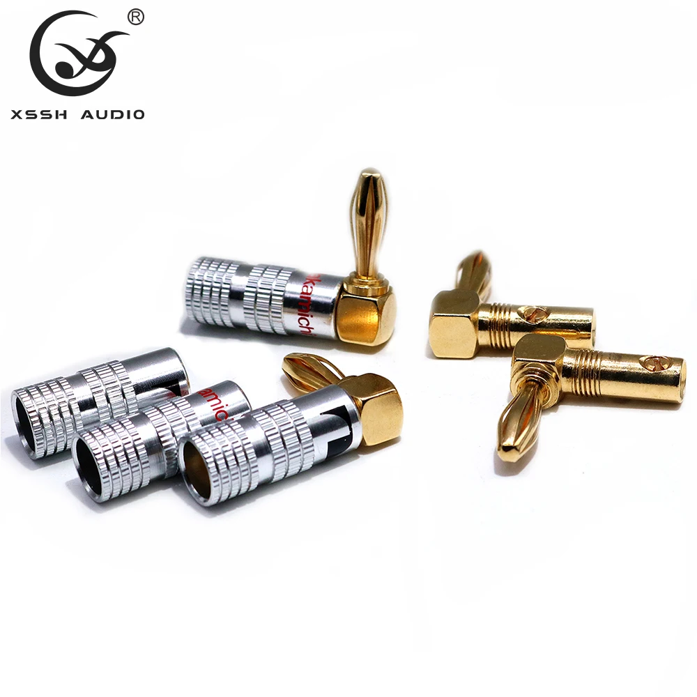 Разъем для динамика Hifi XSSH Audio OEM 8 шт. или 16 Hi-end позолоченный 90 градусов
