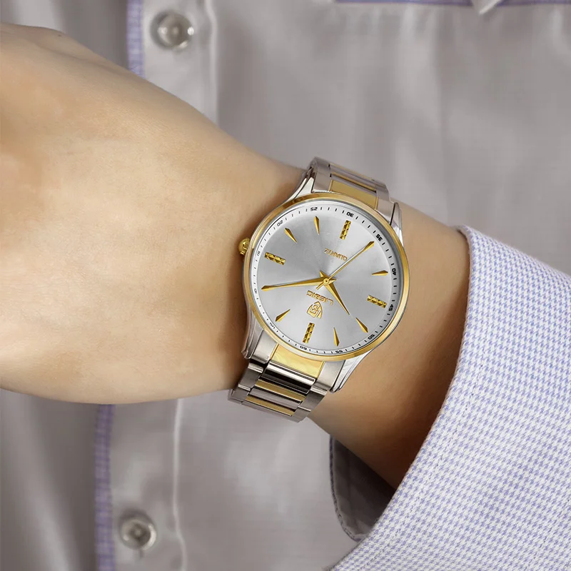 LIEBIG New Arrival Luxury Full Steel Quartz Watches For  couples Casual man Waterproof Clock Wristwatch women  Male reloj hombre