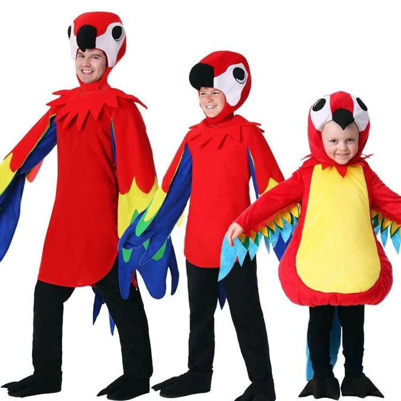 

Roleplay Colorful Parrot Party Costume Carnival Cosplay New Style Sexy Girl Fancy Dress Woman Mascot Cute Men Boys Jumpsuit