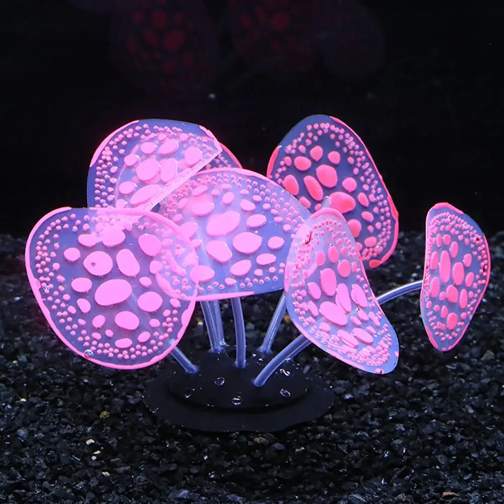 

NEW Aquarium Silicone Simulation Coral Ornaments Fluorescent Design Fish Tank Landscape Decoration Accessories