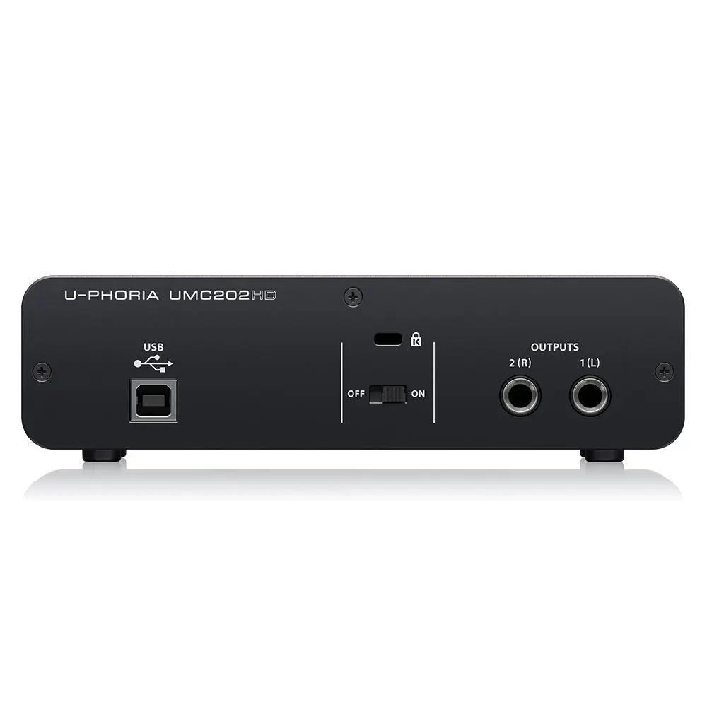 Фото Аудиоинтерфейс UMC202HD 2x2 USB с микрофонными предусилителями Midas, 24 бит, 192 кГц для студий звукозаписи, подкастов и прямых трансляций №4