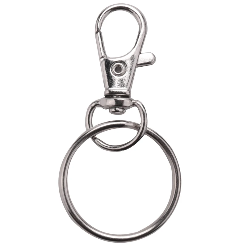 

120Pcs Swivel Lanyard Snap Hook, Metal Lobster Clasp With Key Rings