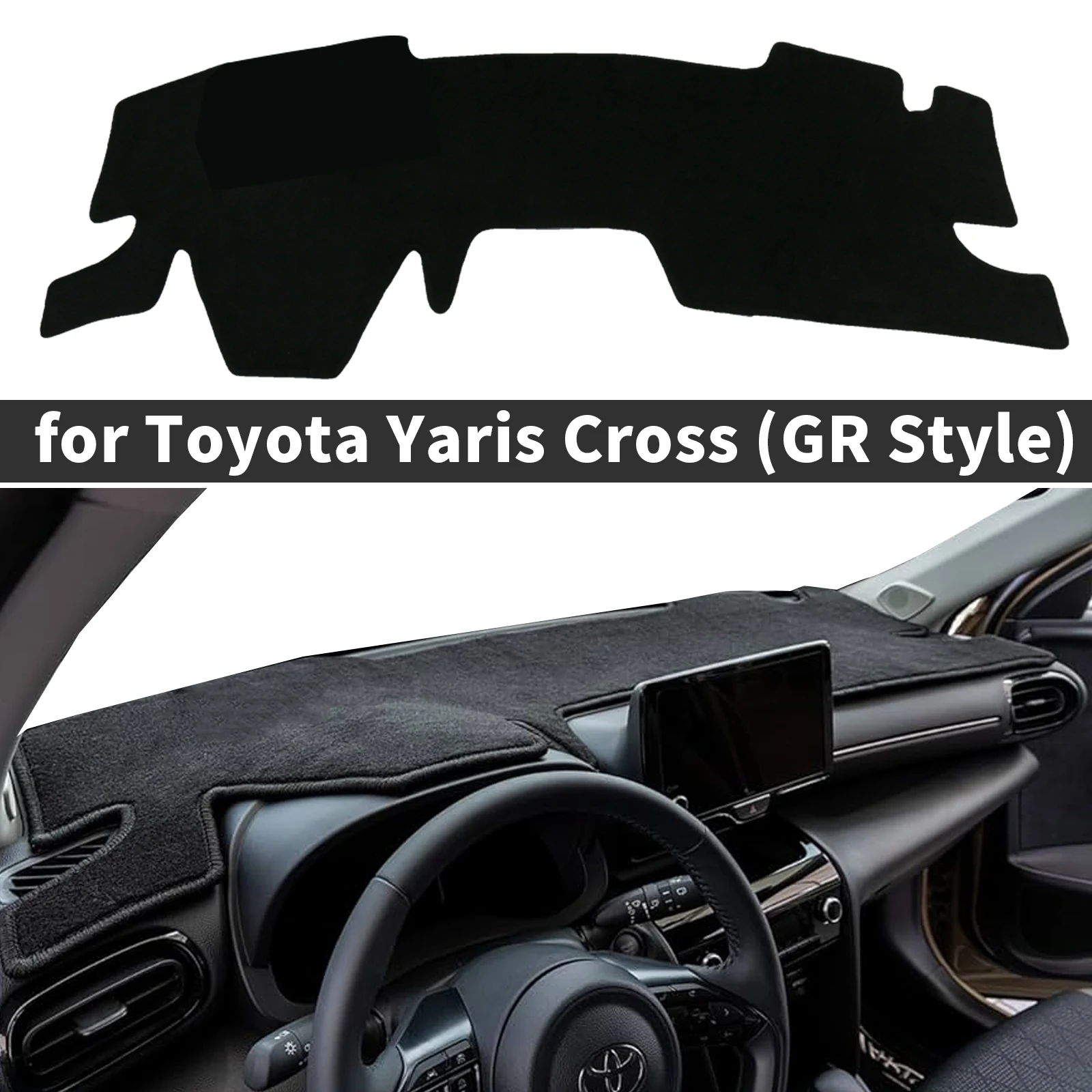 Фото Для Toyota Yaris Cross 2021-2024 GR автомобильный коврик для приборной панели, накладка на приборную панель, солнцезащитный козырек, защитный ковер, аксессуары №1