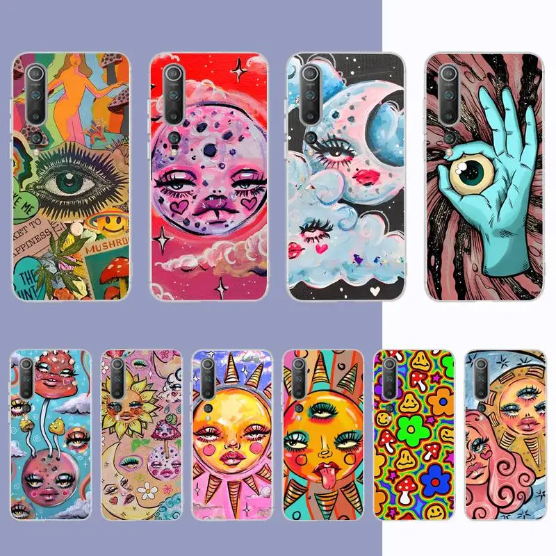 

Indie Hippie Art Phone Case for Samsung S21 A10 for Redmi Note 7 9 for Huawei P30Pro Honor 8X 10i cover