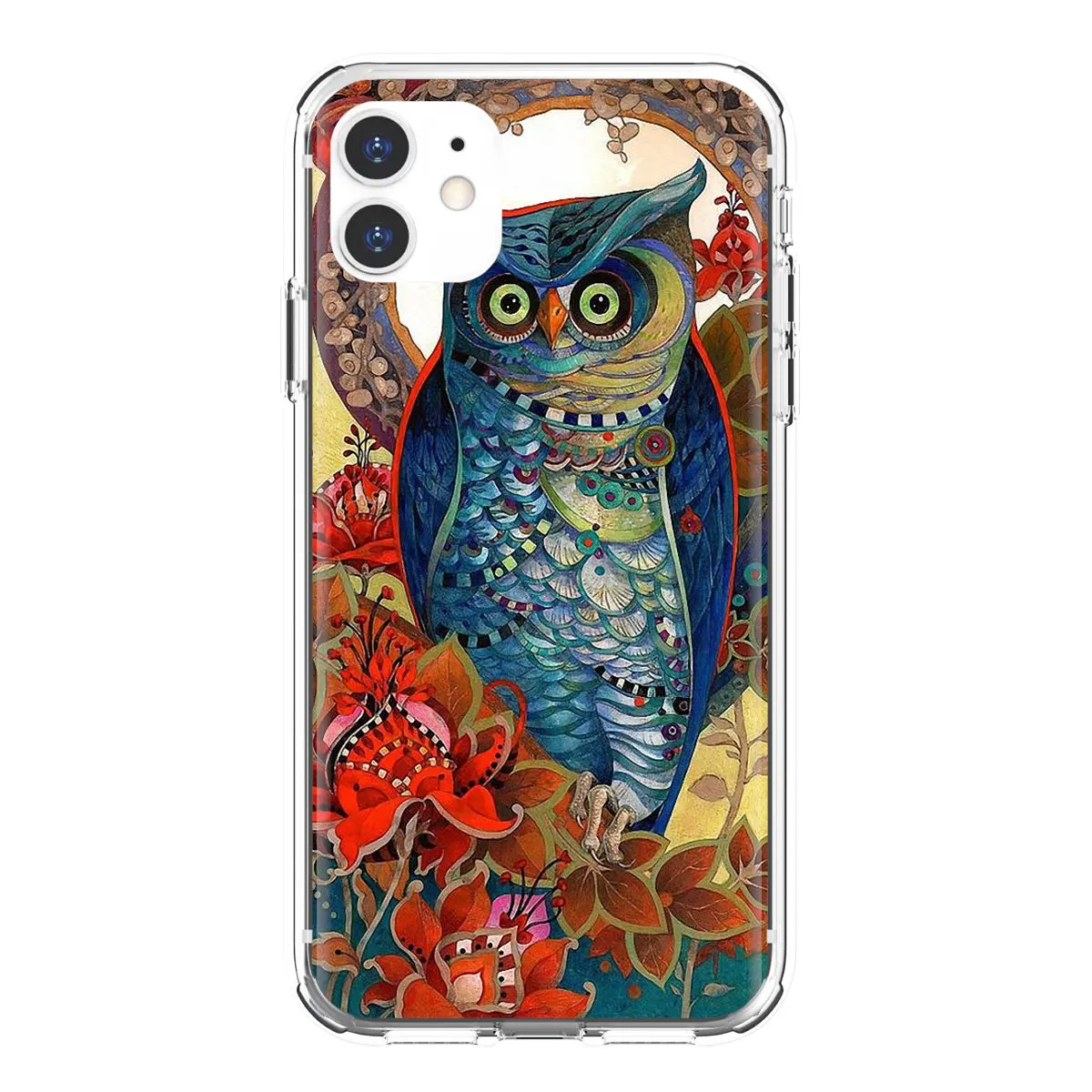 Мягкий кожаный чехол в стиле ретро с изображением совы и животных для Huawei Nova 2 2i 3 3i