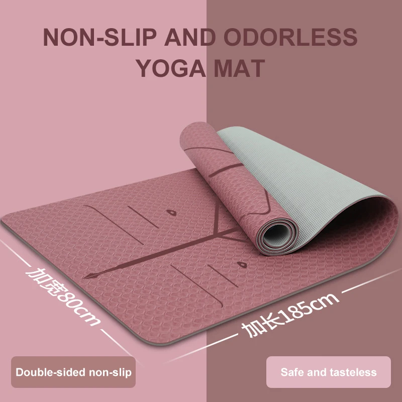 

Widened TPE Yoga Mat Non-Slip Thickened Pilates Fitness Mat Soundproof Rope Skipping Pad Home Gym Sports Exercise Mat Wholesale