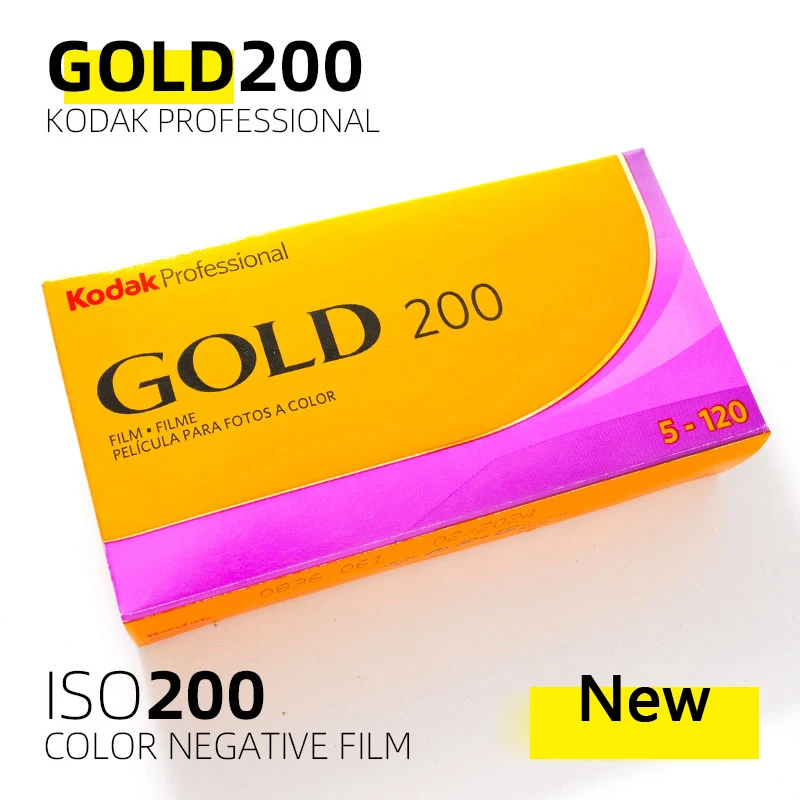 

Новая золотая пленка Kodak 200 градусов 120 цветов отрицательный Профессиональный портрет пейзаж пленка C41 промывка яркий Ретро стиль