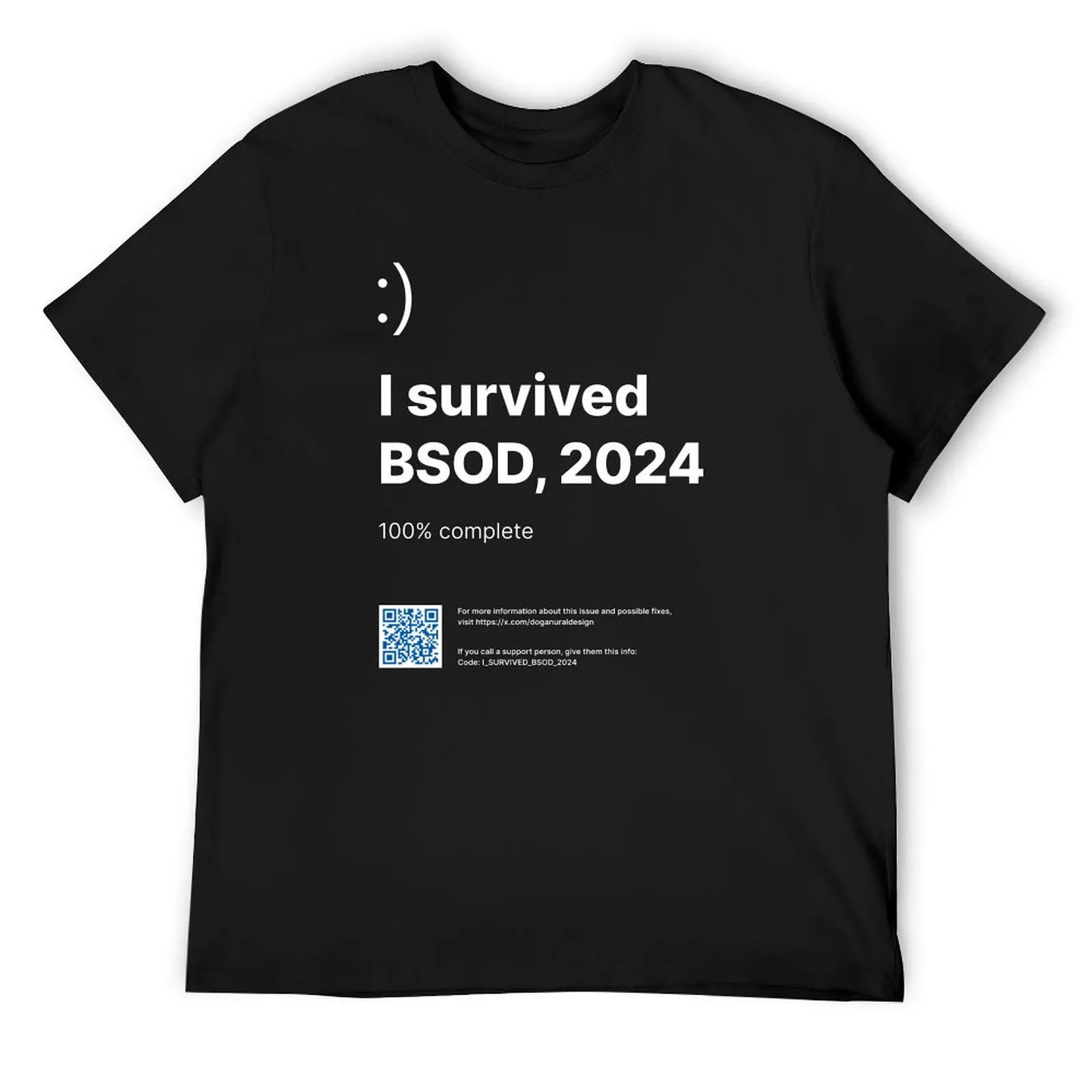 Футболка I Survived BSOD 2024 баскетбольные футболки с рисунком графическим для