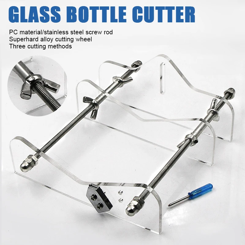 

Glass Cutter Glass Bottle Cutting Tool Round Wine Beer Glass Sculptures Cutter for Crafting Wine Bottles House Decorations