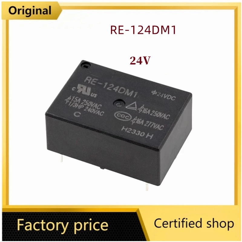 Фото 5 шт./лот RE-105DM1 112DM1 124DM1F 5В 12В 24В 16А 4-контактное силовое реле, заменяемое V6-S-DC5V 12V 24V HF7520-005 012 024 №4