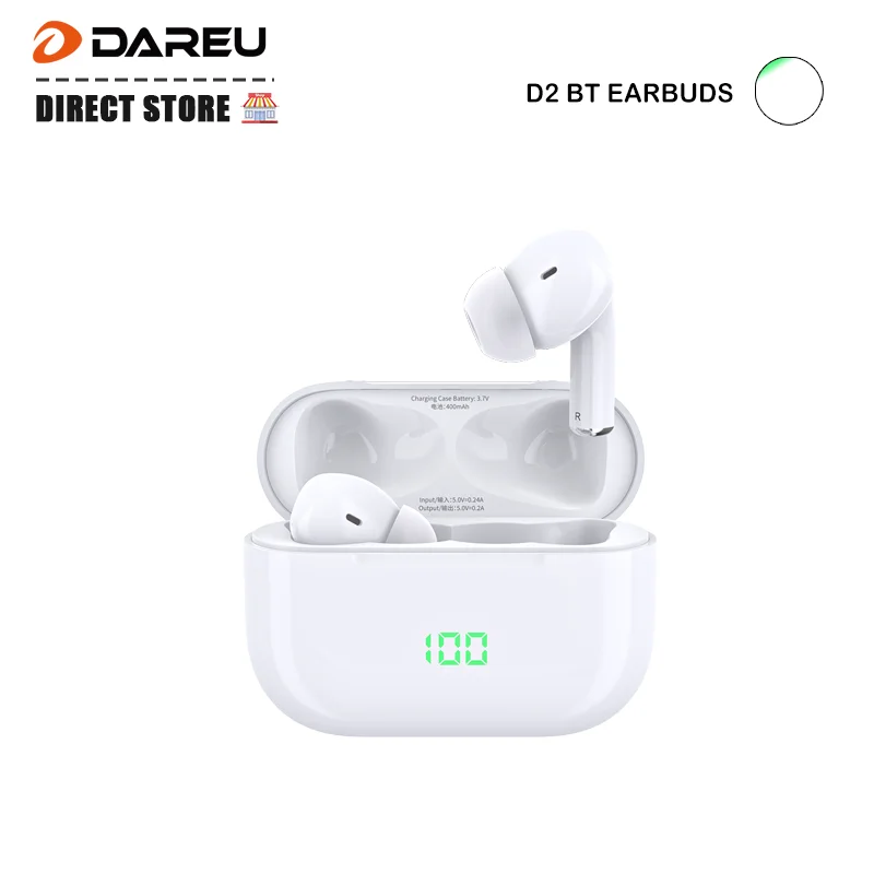 

Dareu D2 Wireless Super Light 3g Earphones Bluetooth 5.1 Touch Control IPX4 Ergonomic Design