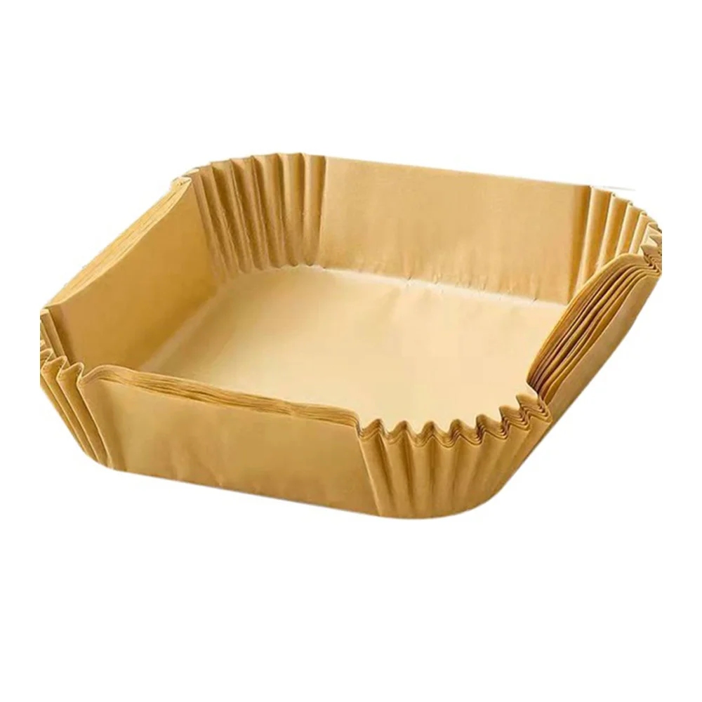 

50Pcs Air Fryer Parchment Paper Liners Non-Stick Disposable Liners , Perforated Square Parchment Paper for Baking