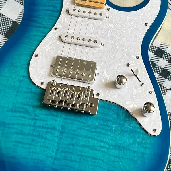 F.Электрическая гитара изготовленная из заводского клена и персикового дерева