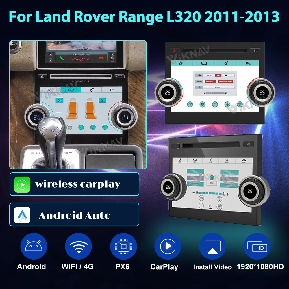 

Панель переменного тока для Land Rover Range Sport L320 2011-2013, управление кондиционированием воздуха, экран переменного тока 10,4 дюйма, 2din