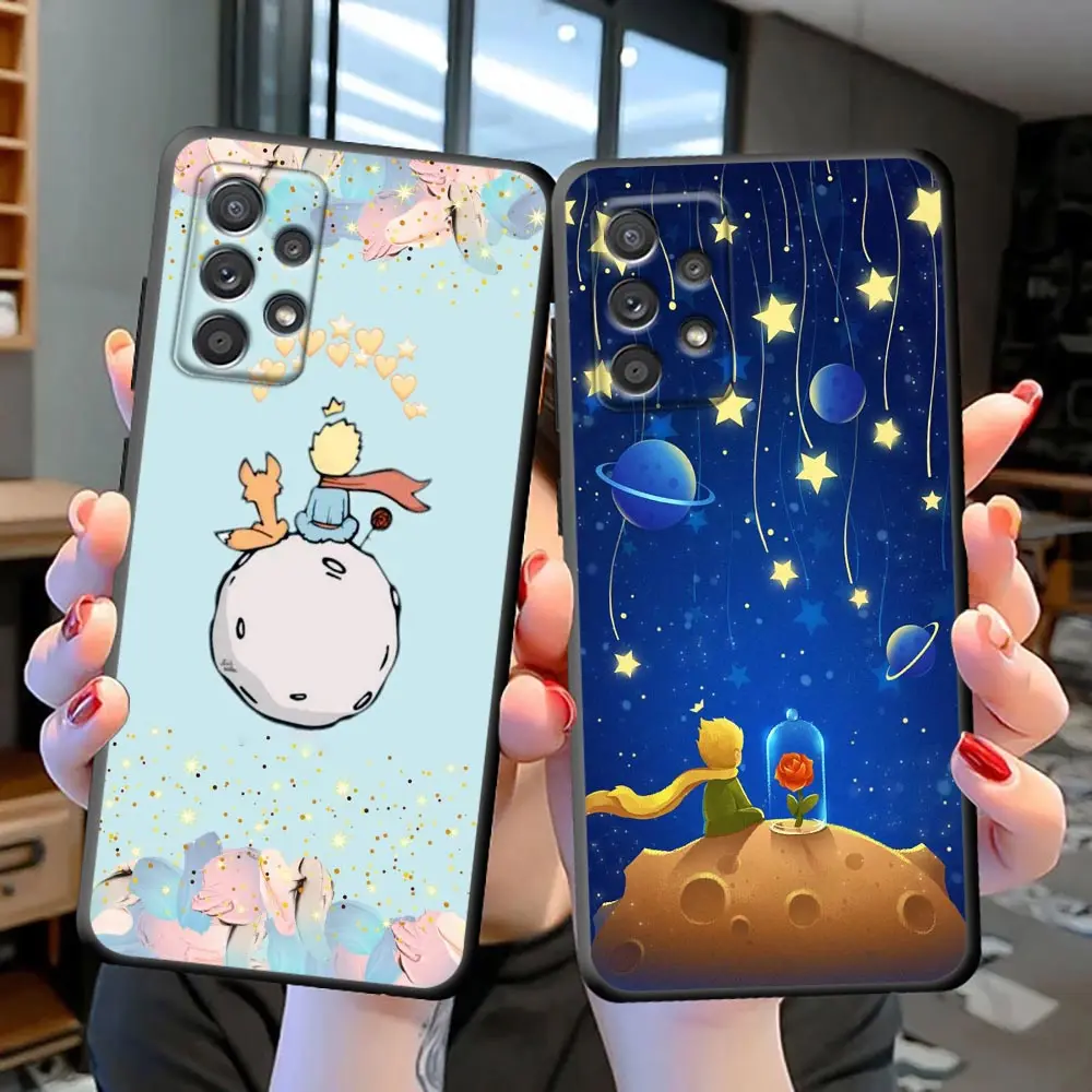 

Anime Cute Little Prince Starry Sky Fox Case For Samsung Galaxy S22 S21 S20 FE Ultra S10 S10E S9 S23 Lite Plus Cover Fundas