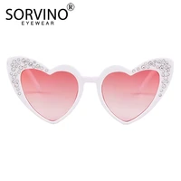 sorvino 2020 diamond heart shape kids sunglasses retro designer bling cute 90s lolita girl children sun glasses shades sp131