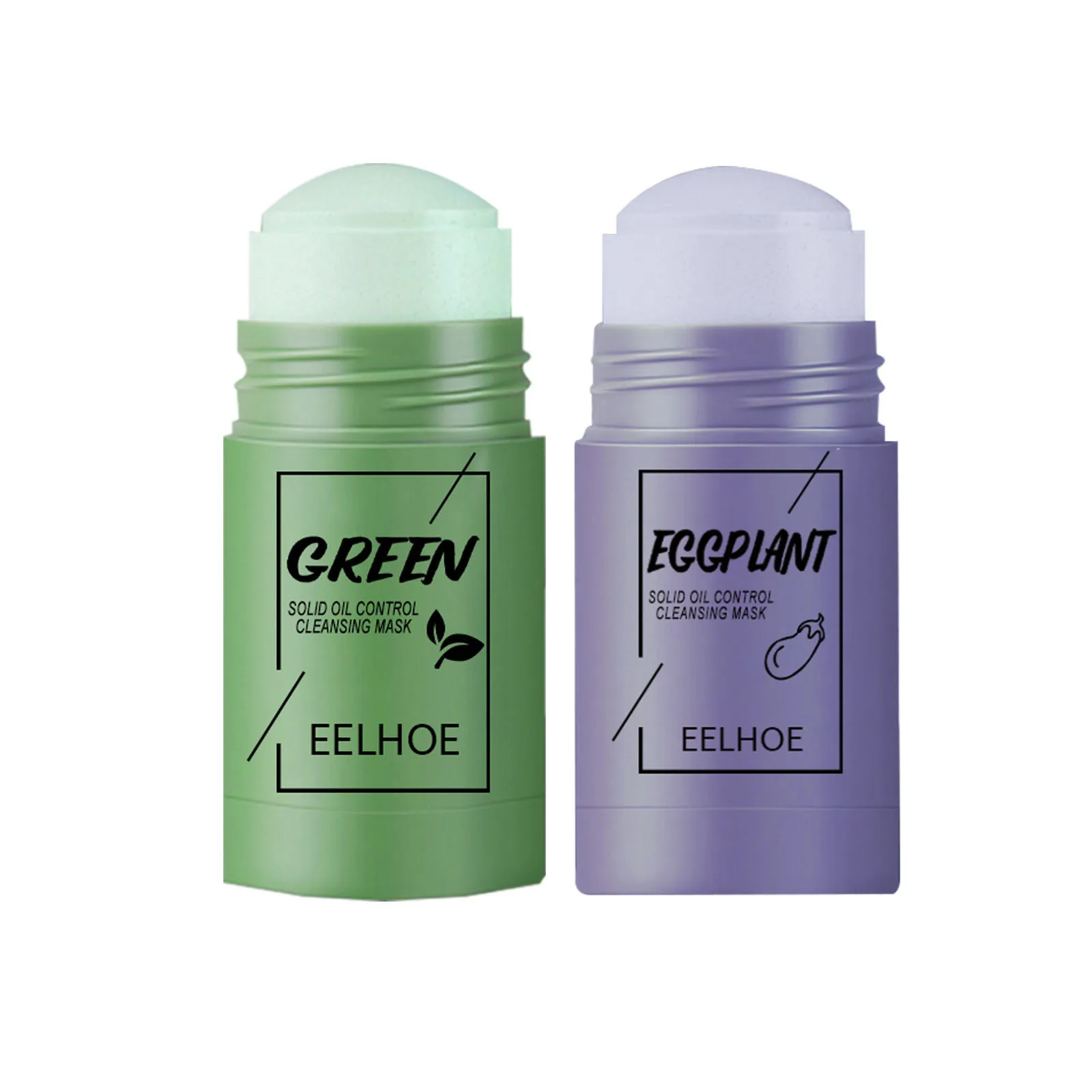 

2pcs Green Tea Solid Mask Deep Oil Control Remove Blackhead Purifying Cleaning Mud Mask Stick Skin Care Whitening Face Clay Mask