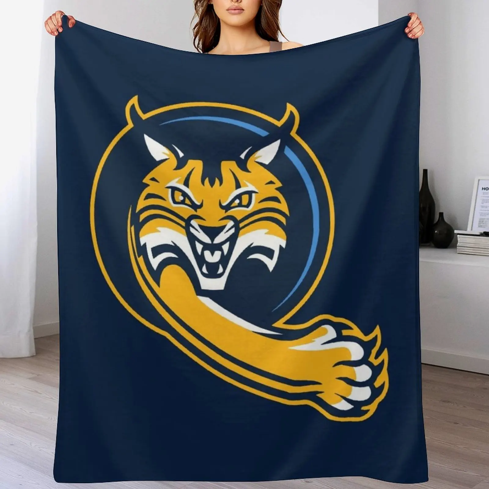 Одеяло Bobcats Quinnipiac-icon Luxury St Retros для малышей Одеяла