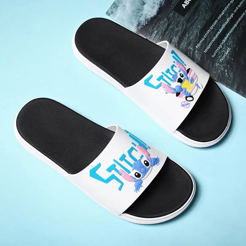 Disney Stitch Summer New women's Slippers Trendy Outer Wear Non-slip Distinctive Men's Slippers Internet Celebrity Couple Sandal