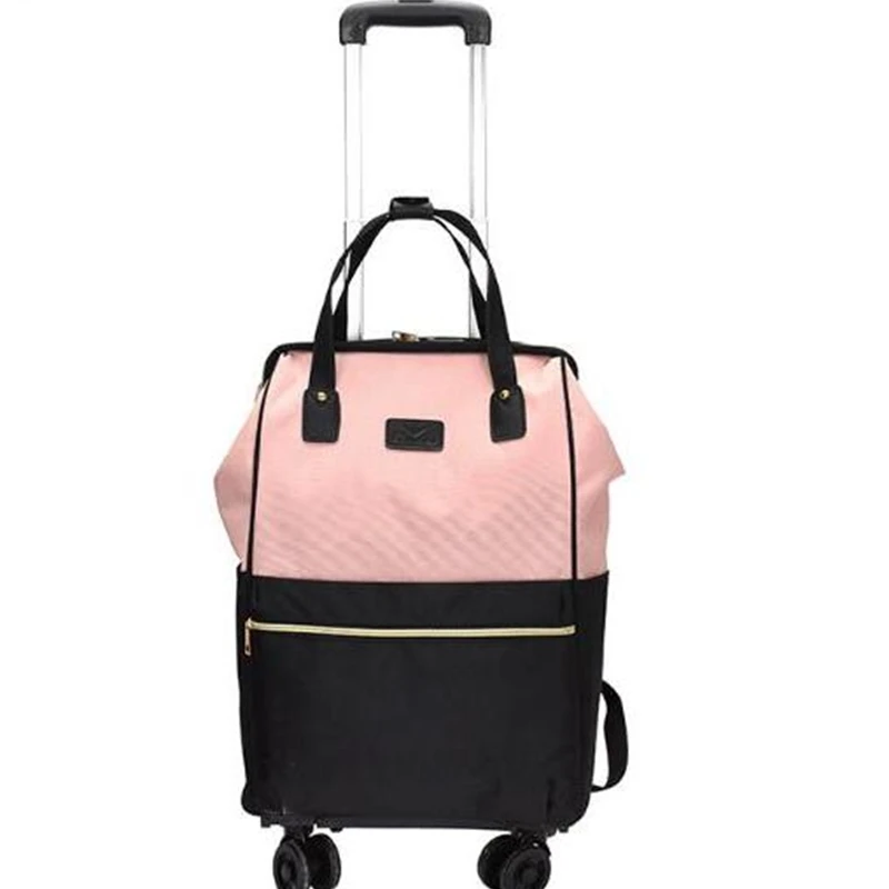 Women Wheeled Backpack women travel trolley bag travel backpack with wheels Oxford large capacity Travel Rolling Luggage Bags