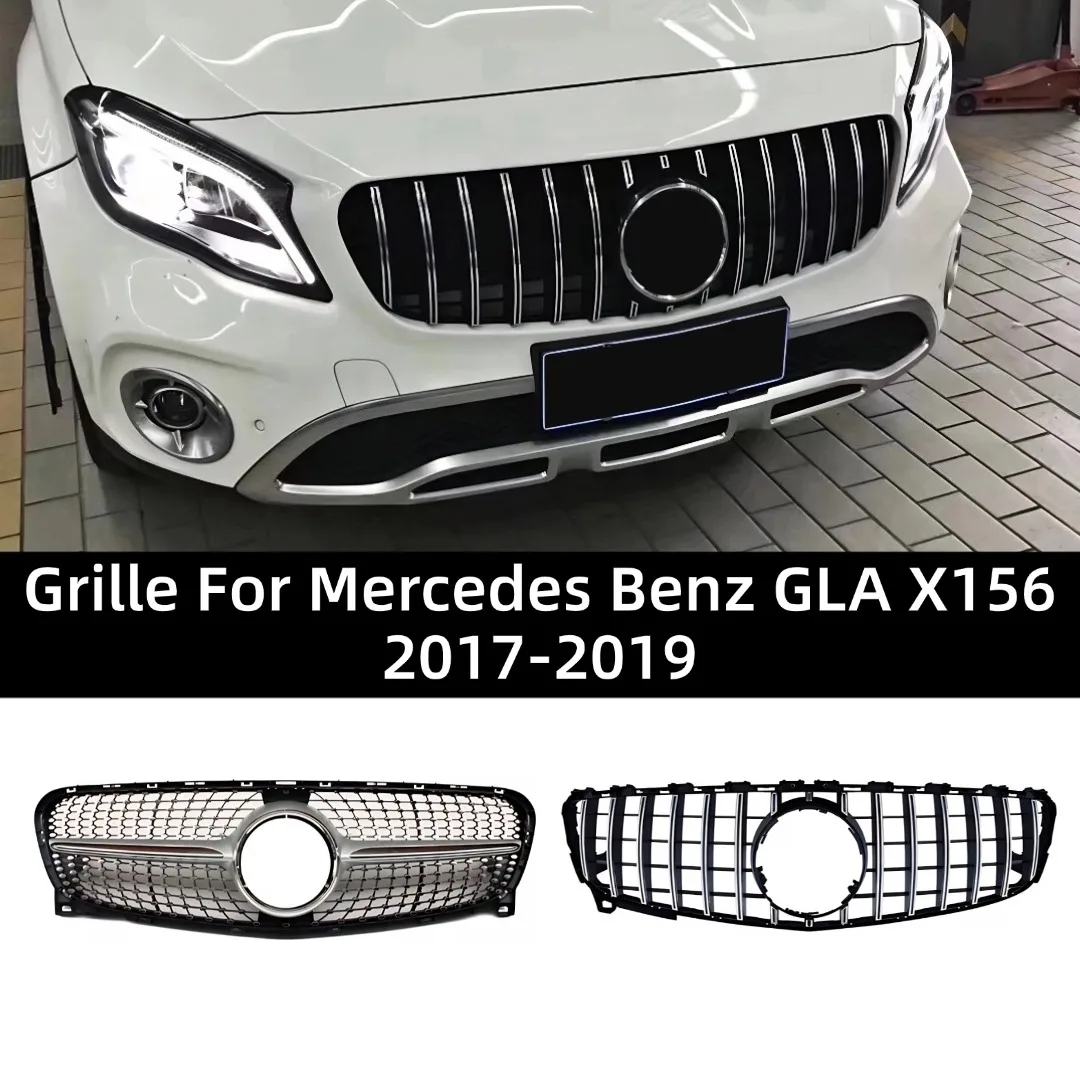 Фото Передняя решетка бампера (сетка) для Mercedes-Benz GLA X156 2017-2019 GLA200 GLA220 в стиле GT Stars, тюнинг-аксессуары №2