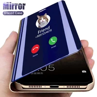 mirror flip cover for huawei p40 p30 p20 mate 30 20 10 pro lite for honor 8x 9x 10 20 pro lite y6 y7 y9 p smart 2019 cases
