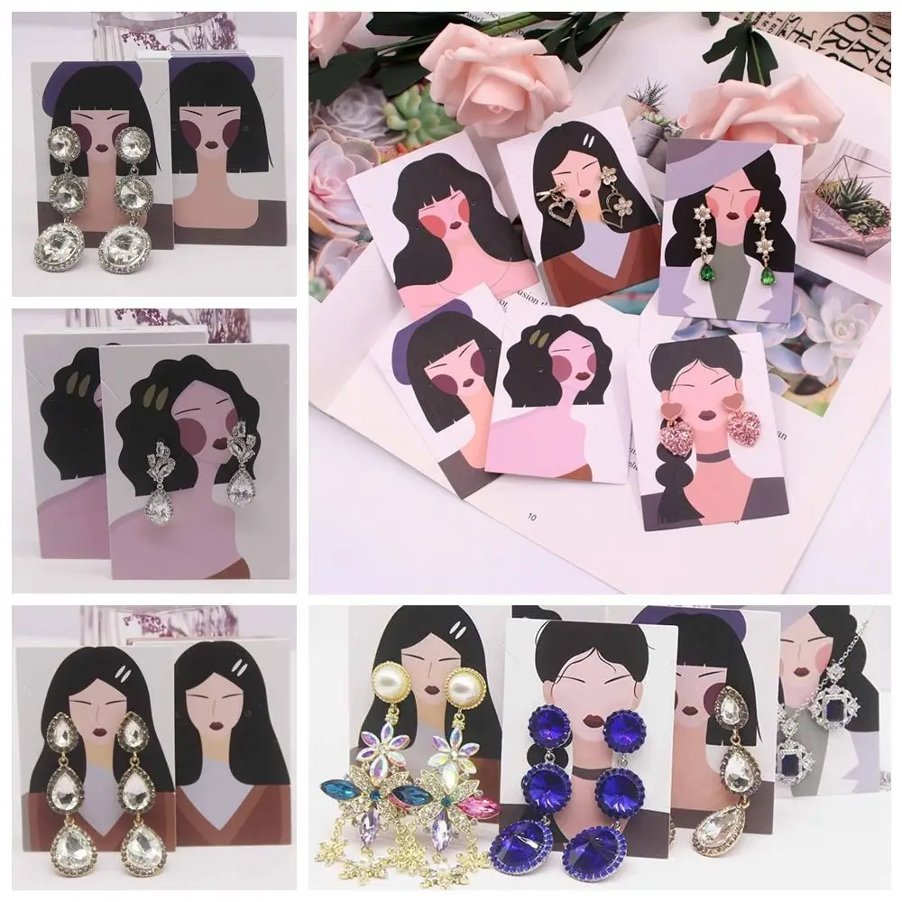 

DIY Wrapped Accessories Display Boardcard Painted Beauty Pattern Earring Package Card Jewelry Packing Tag Ear Stud
