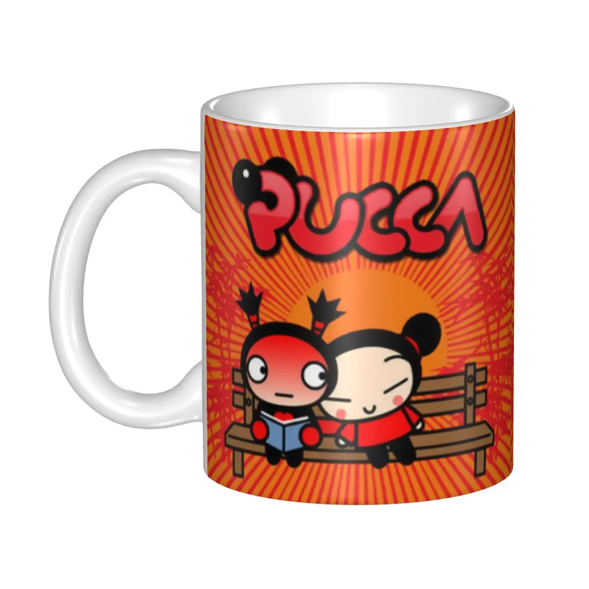 

Pucca Coffee Mug DIY Personalized Cartoon Character Ceramic Mug Creative Gift Outdoor Work Camping Cups And Mugs