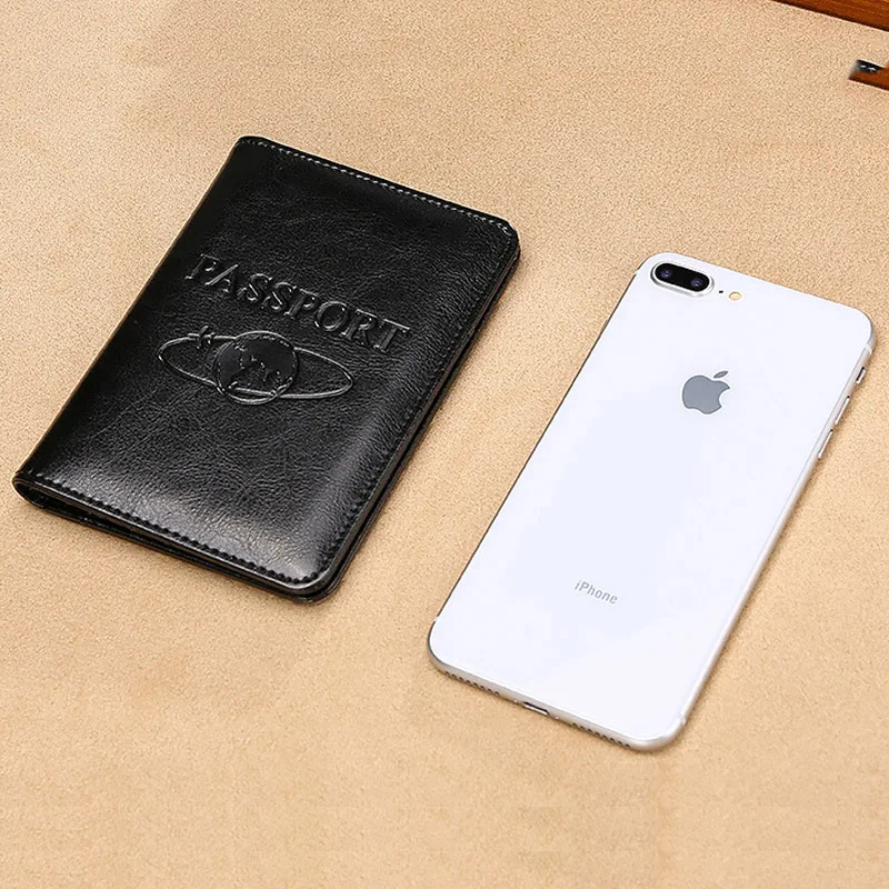 Обложка для паспорта из натуральной кожи — дорожный кошелек с блокировкой RFID для паспорта и билетов, многофункциональный футляр для документов (art.: 3920bc5036eb9) - 3920bc5036eb9