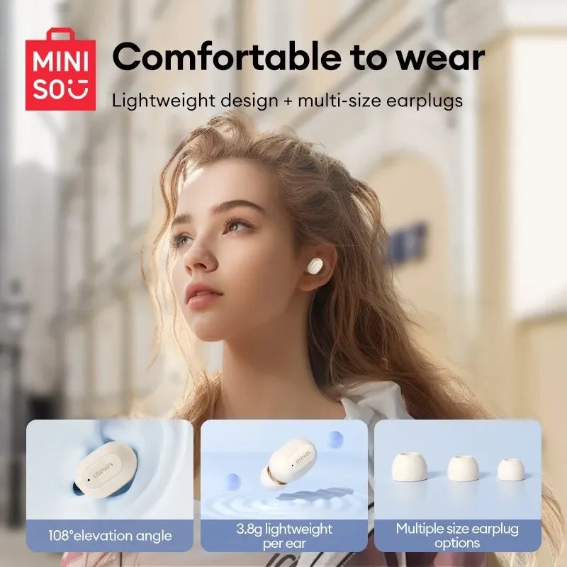 TWS-наушники MINISO MCT10 с поддержкой Bluetooth 5 0 и цифровым дисплеем