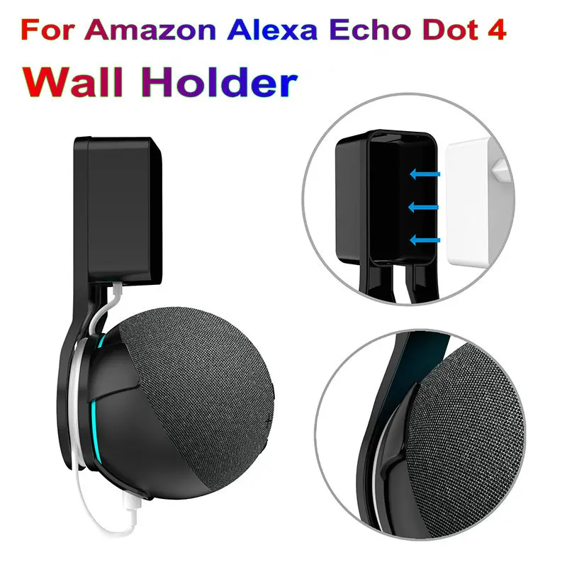 

Echo Dot 4 Wall Mount Holder Stand Compatible With Alexa Echo Dot 4th Gen Bracket Kit For Smart Speaker Holding Tool Accessory