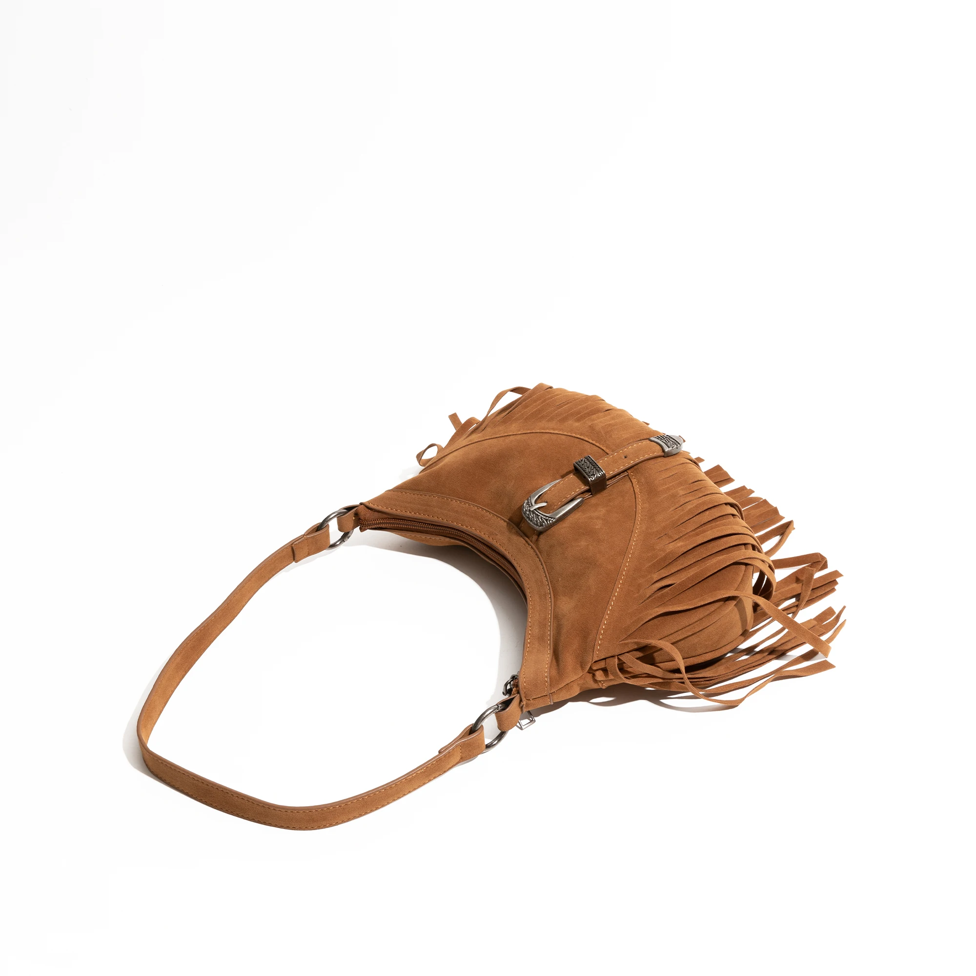 MABULA Ретро сумка через плечо из искусственной замши с кисточками для повседневной