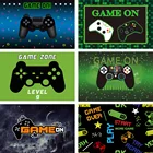 Mehofond игра на фотографии фон видео геймер неоновый зеленый игровой следующий уровень вверх Дети День Рождения Вечеринка фон фотостудия