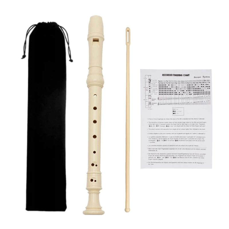 

C Key Descant Recorder German Style Treble Flute with Cleaning Rod & Storage Bag Drop Shipping