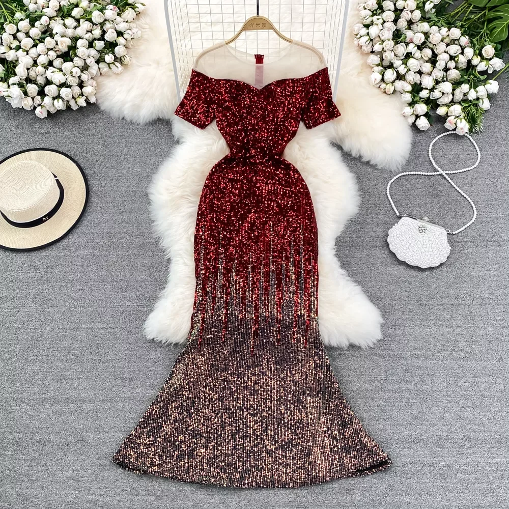 

Formal Wedding Women Dress Long Evening Party Dress Ball Prom Gown Elegant Vestido Ladies Sleeveless Lace Floral Long Dress