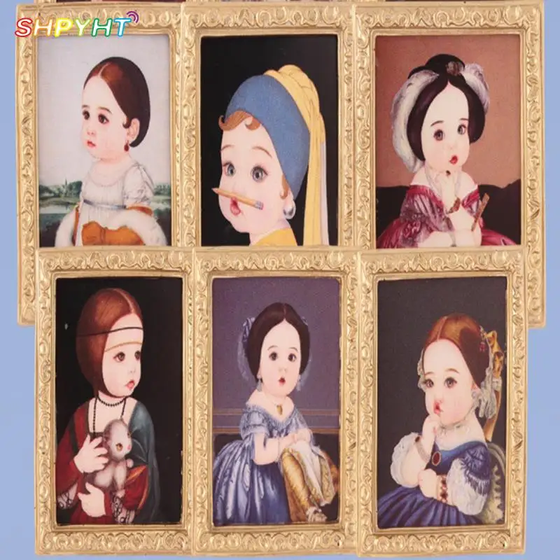 hot sale 112 112 scale photos oil painting mural wall picture for 112 dollhouse miniature miniaturas casa de munecas free global shipping