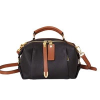 soft real cow leather boston bag ladies genuine leather handbag luxury designer casual tote or crossbody bags
