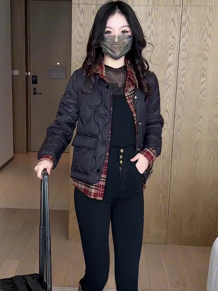 Зимнее теплое женское пальто на хлопковой подкладке новинка 2024 модный