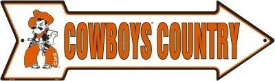 

Oklahoma State OSU Cowboys Country Metal Arrow Sign