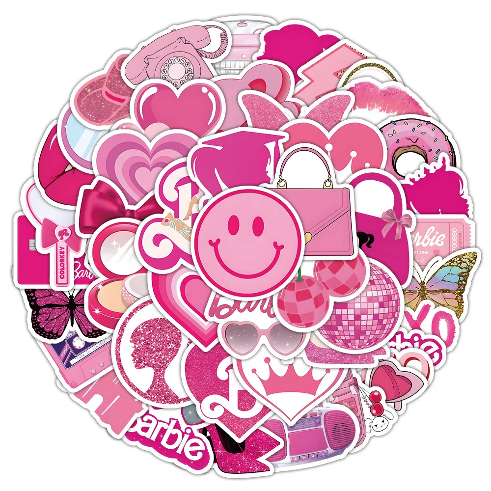 

Набор из 50 розовых водостойких наклеек MINISO