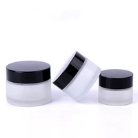 30pcs empty cream bottles frosted lip balm eye shadow jar glass cosmetic containers witth lids makeup packaging 5g 10g 15g 20g