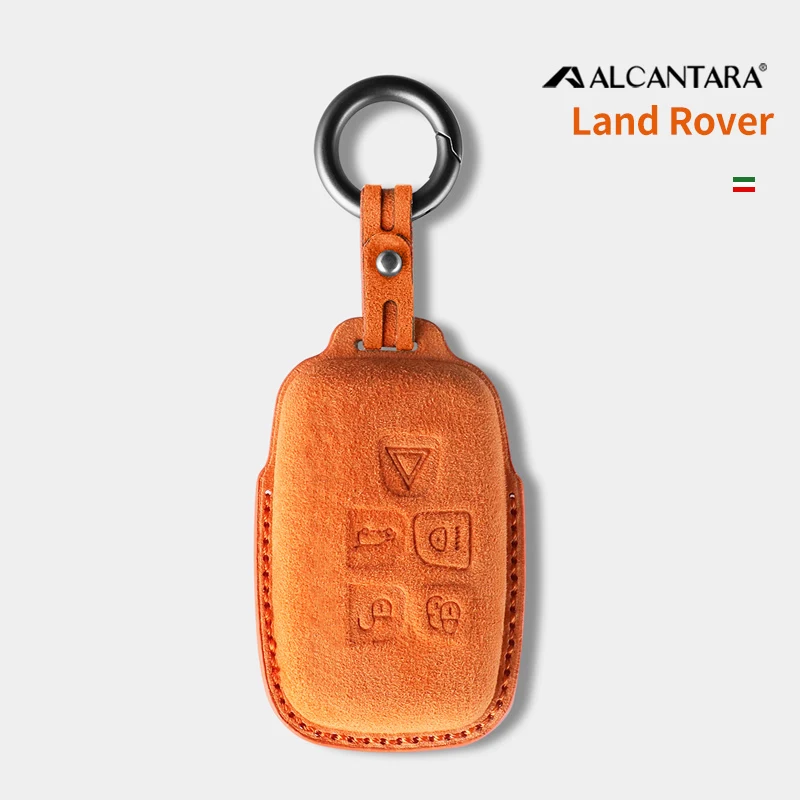 

For Land Rover Range Rover Discovery Defender Car Remote Key Case Cover Shell Suede Alcantara Interior Protector Accessories