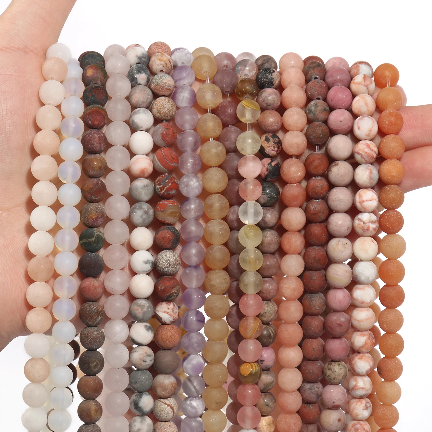 

Natural Stone Dull Polish Matte Aventurine Agates Round Beads 4MM-12MM Spacer Beads Jewelry Making Diy Bracelet Necklace 15 Inch