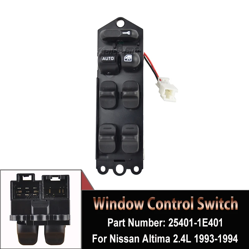 

1Pcs High Quality Electric Window Switch Front Left For Nissan Bluebird U13 Sentra Pulsar Altima Stanza 25401-1E401 254011E401