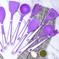 12pcs set silicon kitchenware cooking tool food grade multi color cookware high temperature non sticker cooking shovel spoon set