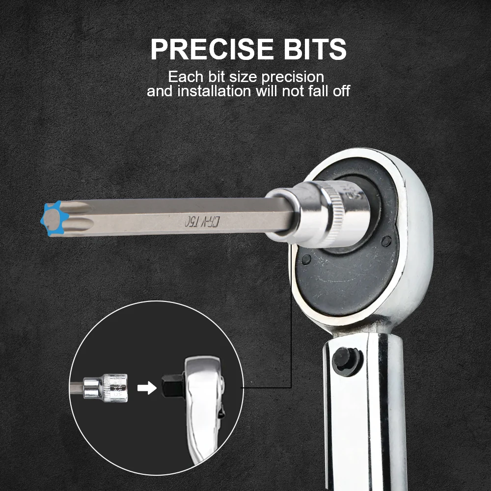 Супер Длинный Привод 7 Шт. Набор T25 T30 T40 T45 T50 T55 T60 Шестиугольные Комбинированные