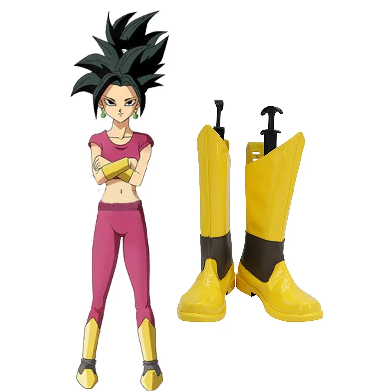 

Обувь для косплея JP Anime DBZ Kefla, желтые ботинки ручной работы