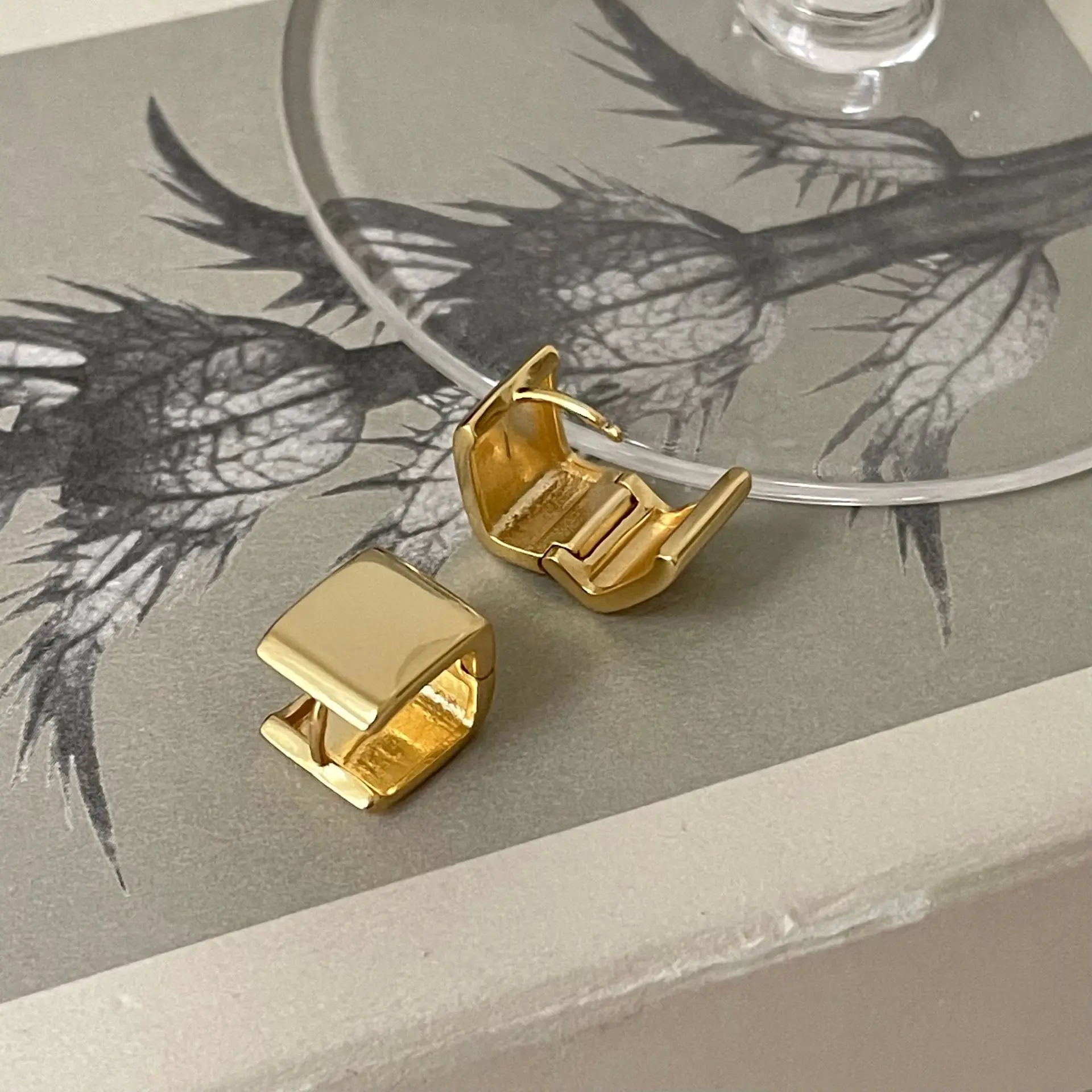 

Женские серьги-кольца из серебра 925 пробы, в Корейском стиле